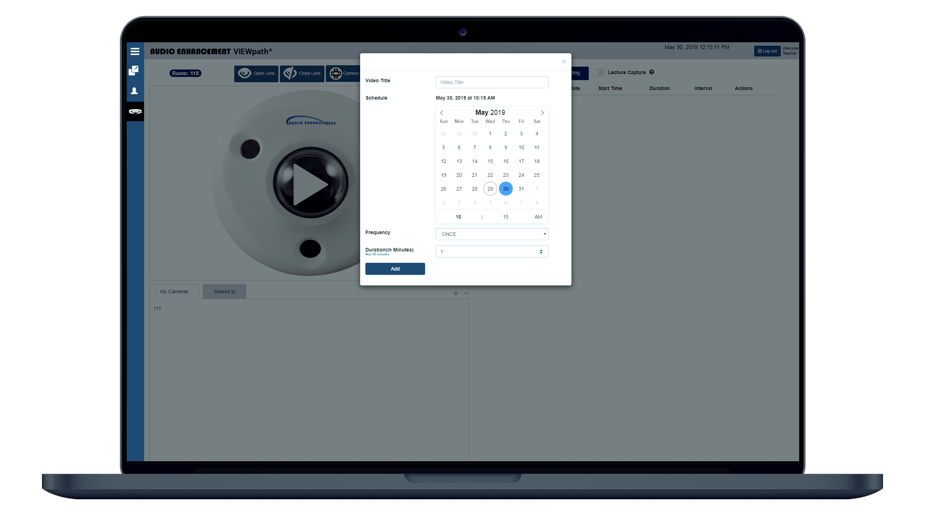 Scheduling VP Macbook Pro
