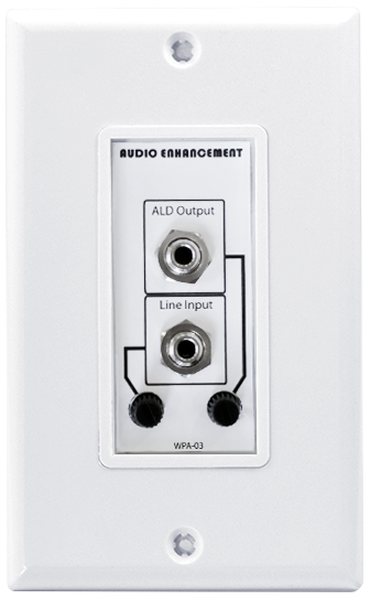Classroom Audio WPA-03 Wall Plate ALD Assistive Listening Device Output and Line Input