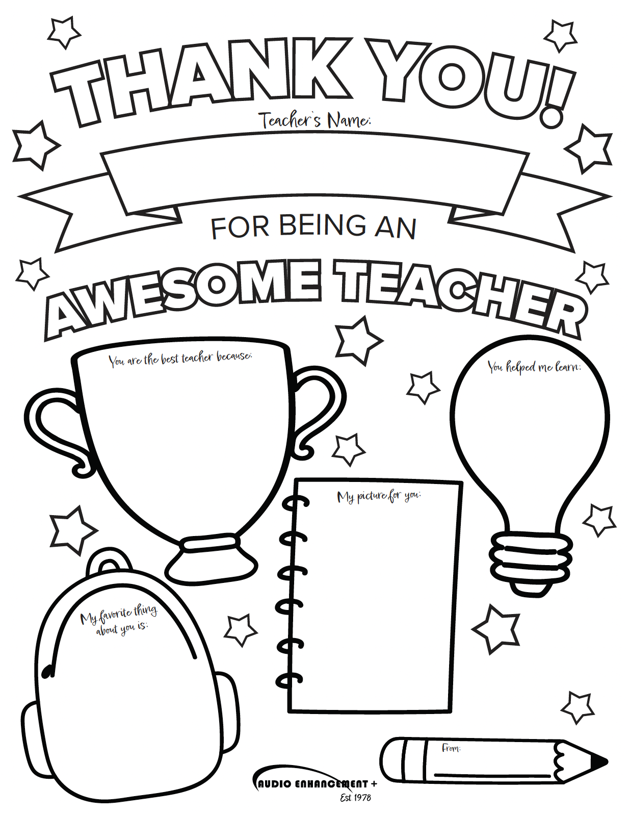 Teacher Appreciation Color