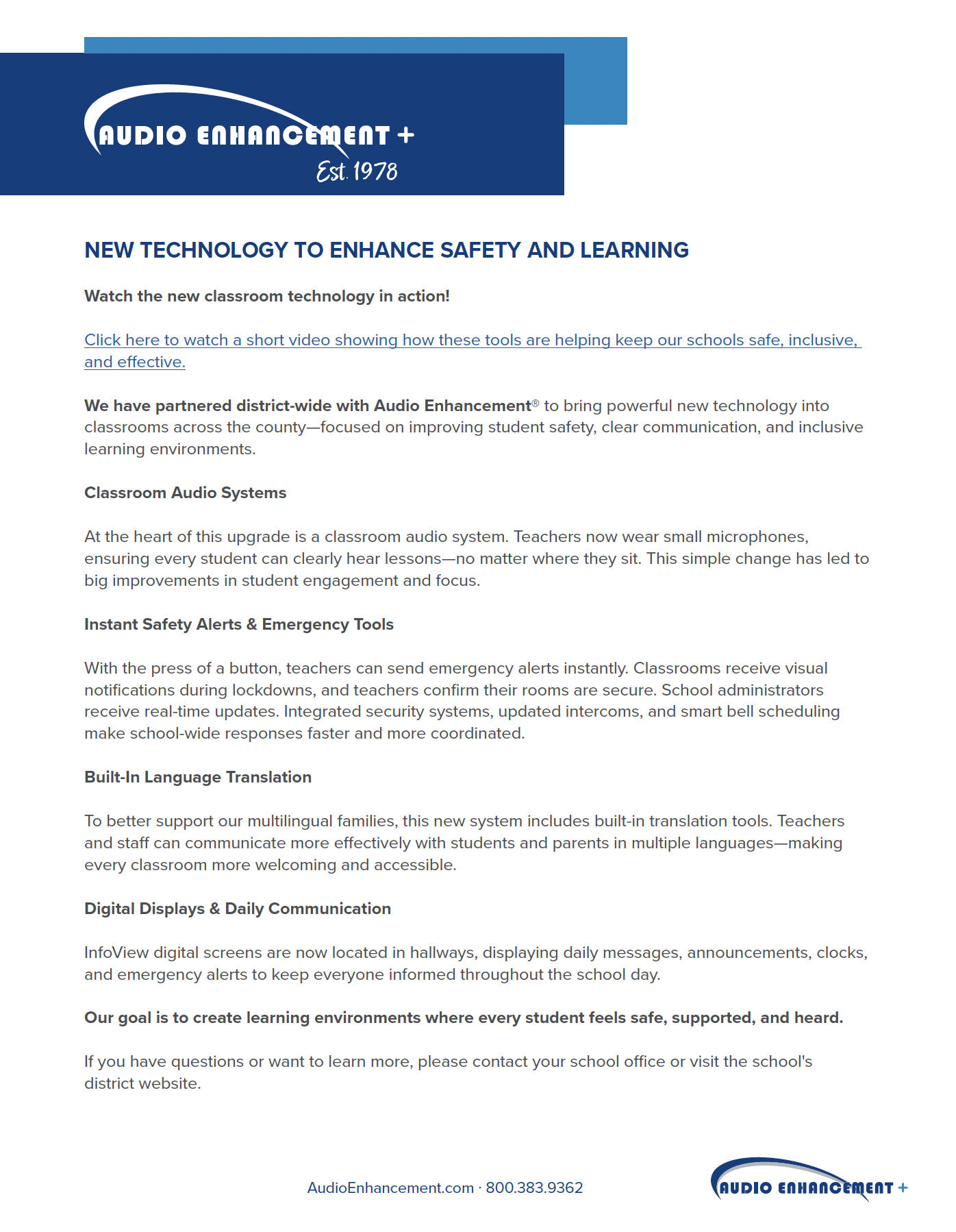 New Technology to Enhance Safety and Learning_Image White Pages